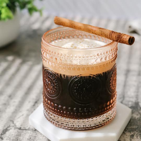 Kate Aspen® 10oz. Hobnail Beaded Floral Rose Gold Drinking Glasses, 6ct.